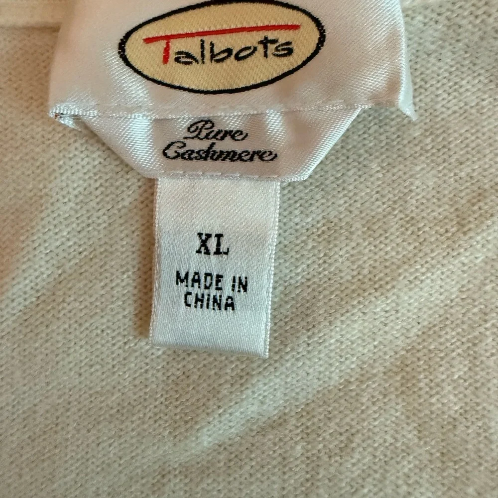Talbots Cream Cashmere Cardigan - Picture 3 of 3